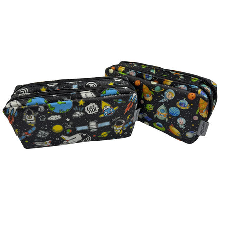 DOUBLE PENCIL CASE ROCKETS (PC-5654)