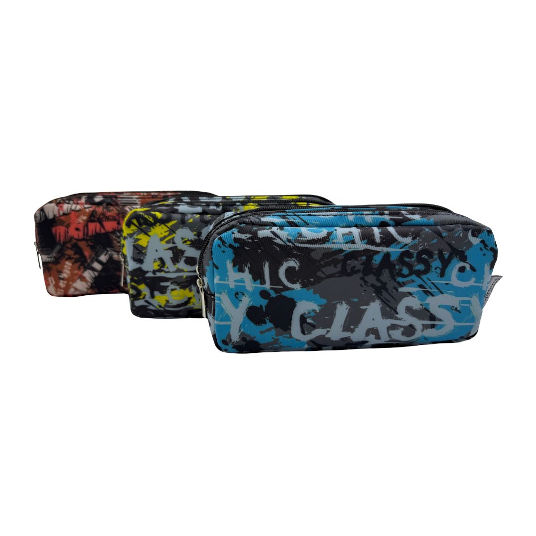 TRIPLE PENCIL CASE STREET ART (PC-5593)