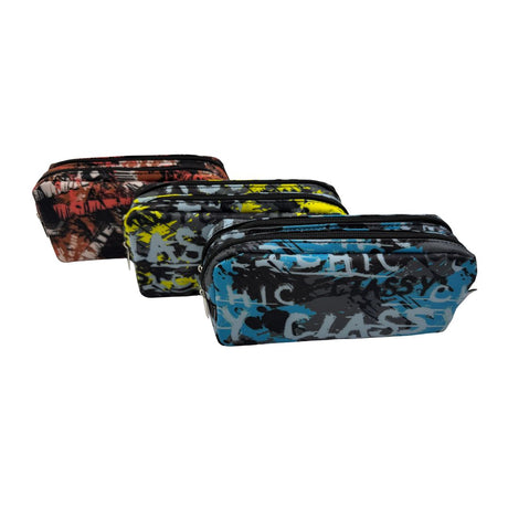 TRIPLE PENCIL CASE STREET ART (PC-5593)