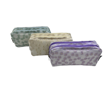 DOUBLE PENCIL CASE FROSTED FLR (PC-5647)