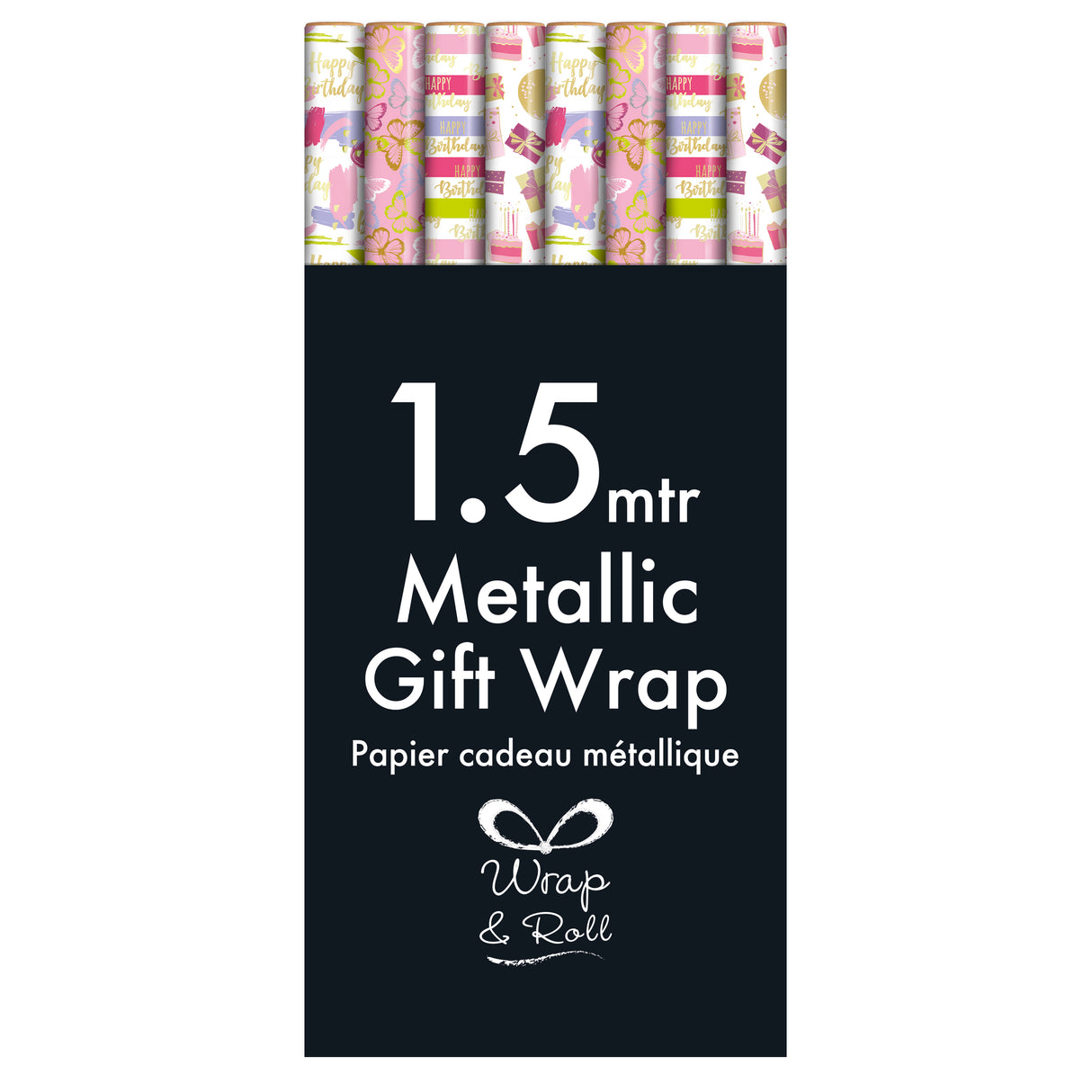 GIFTWRAP METALLIC 1.5M CDU36 (38063-GWC)