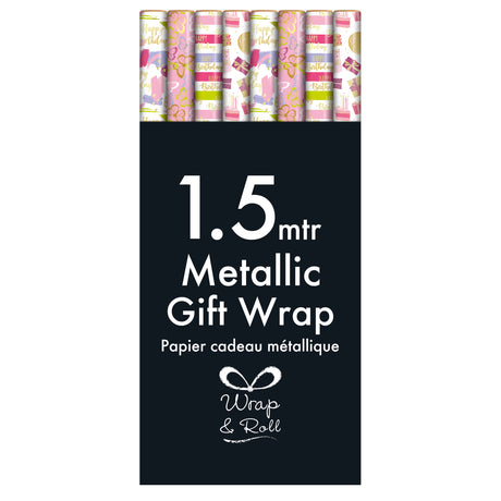 GIFTWRAP METALLIC 1.5M CDU36 (38063-GWC)