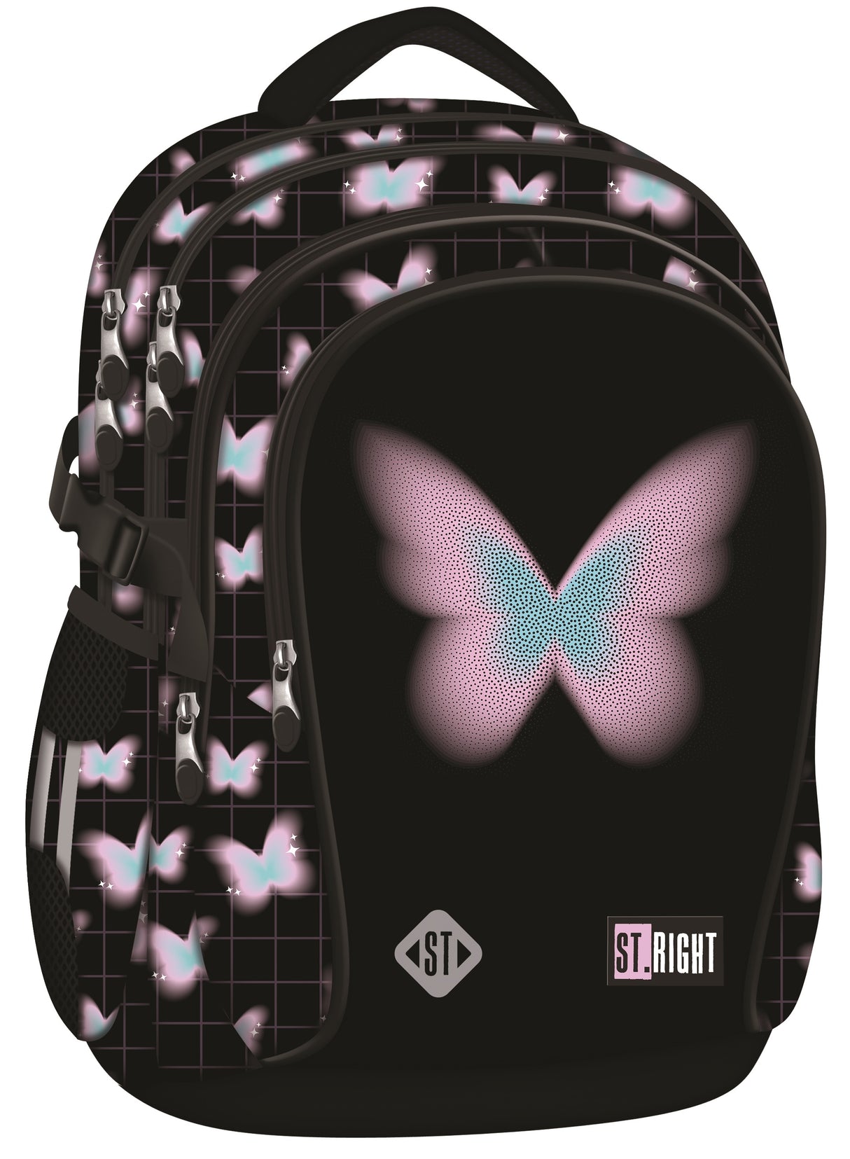 BACKPACK ST 17IN PASTEL BUTTERFLY (BP01)