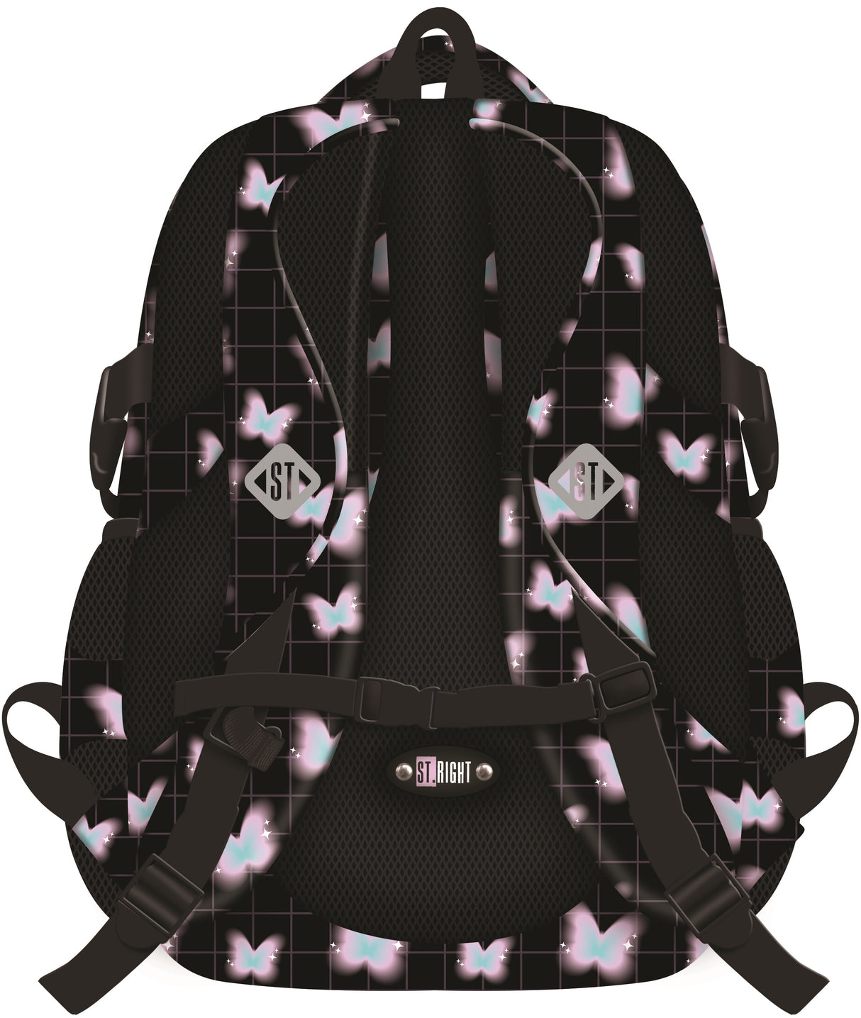 BACKPACK ST 17IN PASTEL BUTTERFLY (BP01)