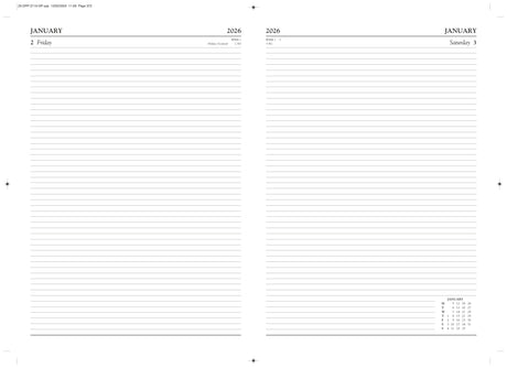 DIARY 2026 A4 PAGE A DAY BLK (26-TA41BK)