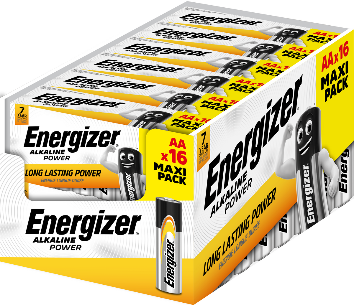 ENERGIZER ALKALINE AA BATTERY 16 PACK