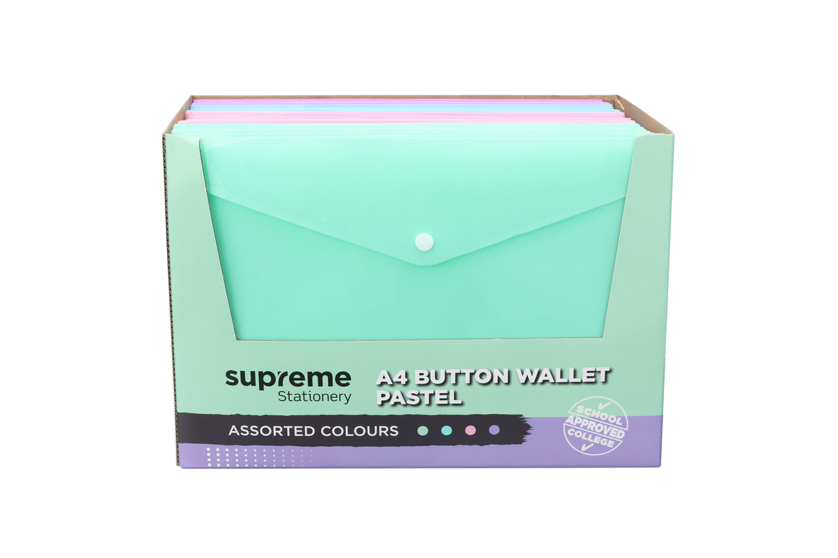 A4 BUTTON WALLET PASTEL CD (BW-6188-CDU)