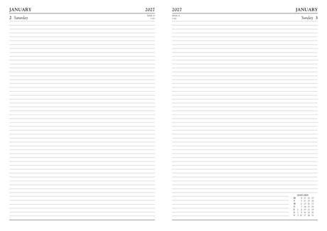 DIARY 2027 A4 PAGE A DAY BLK (27-TA41BK)
