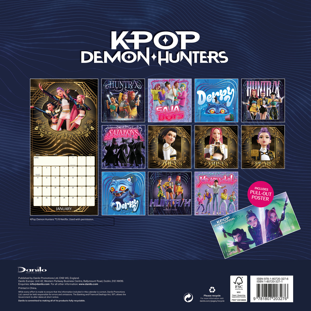 KPOP DEMON HUN 2027 SQ CALENDAR (3276)