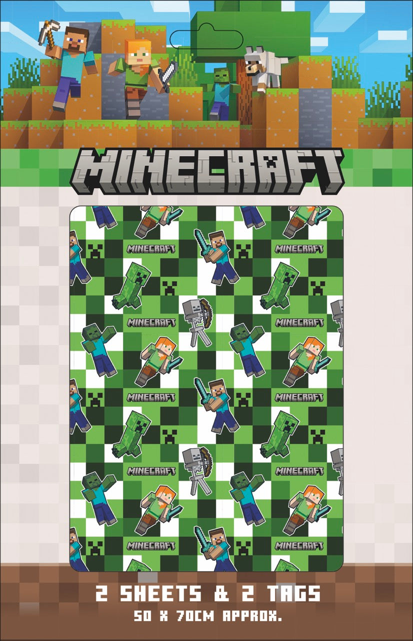MINECRAFT 2 SHEET 2 TAGS (MNW008)