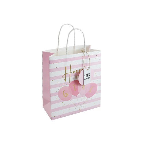 GIFT BAG FSC BABY GIRL MEDIUM (31208-3C)