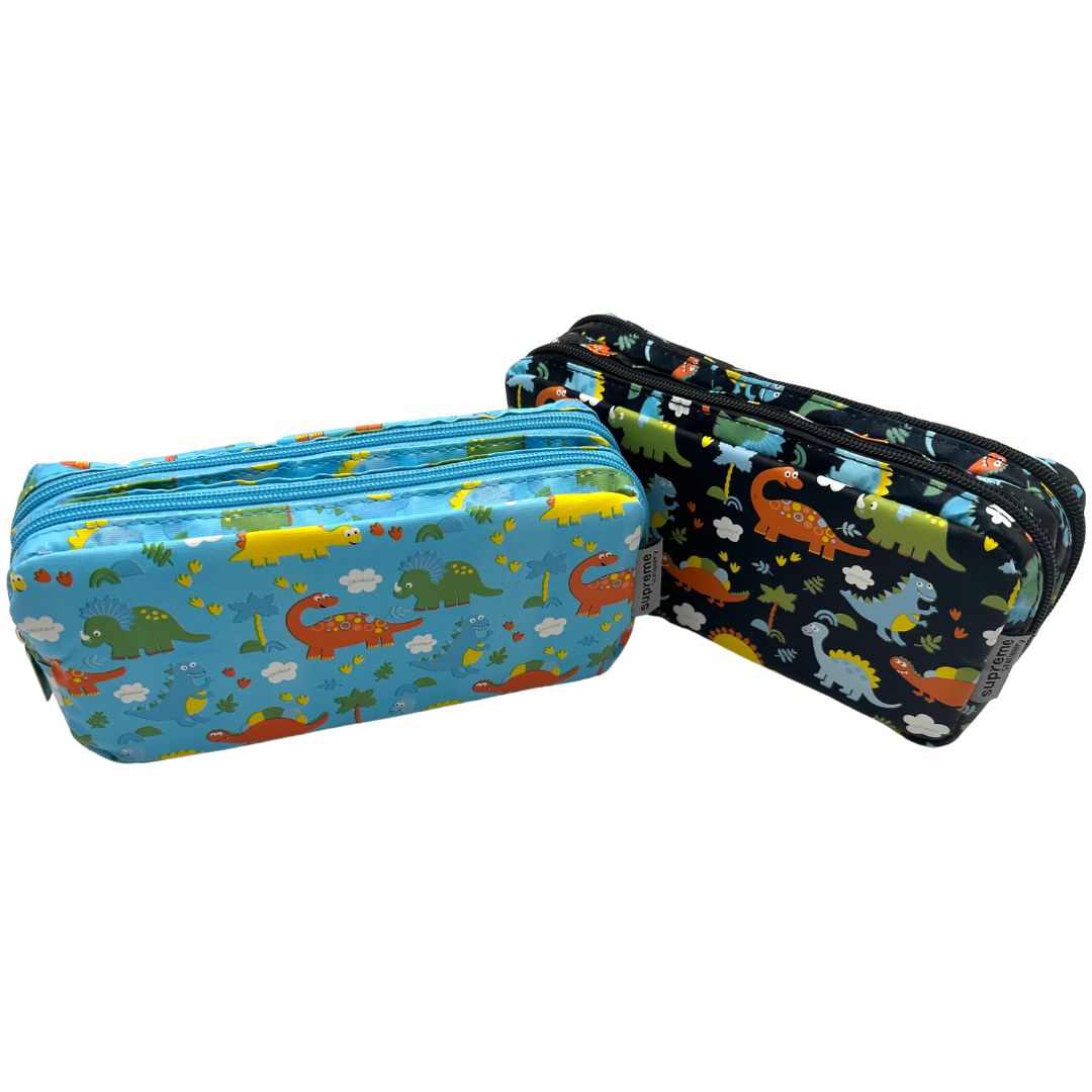 DOUBLE PENCIL CASE JNR DINO (PC-7543)