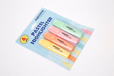 PASTEL HIGHLIGHTER 4PC BLISTER (HL-2566)