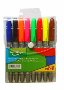 PERMANENT MARKERS SLIM 8PK (PM8-8650)