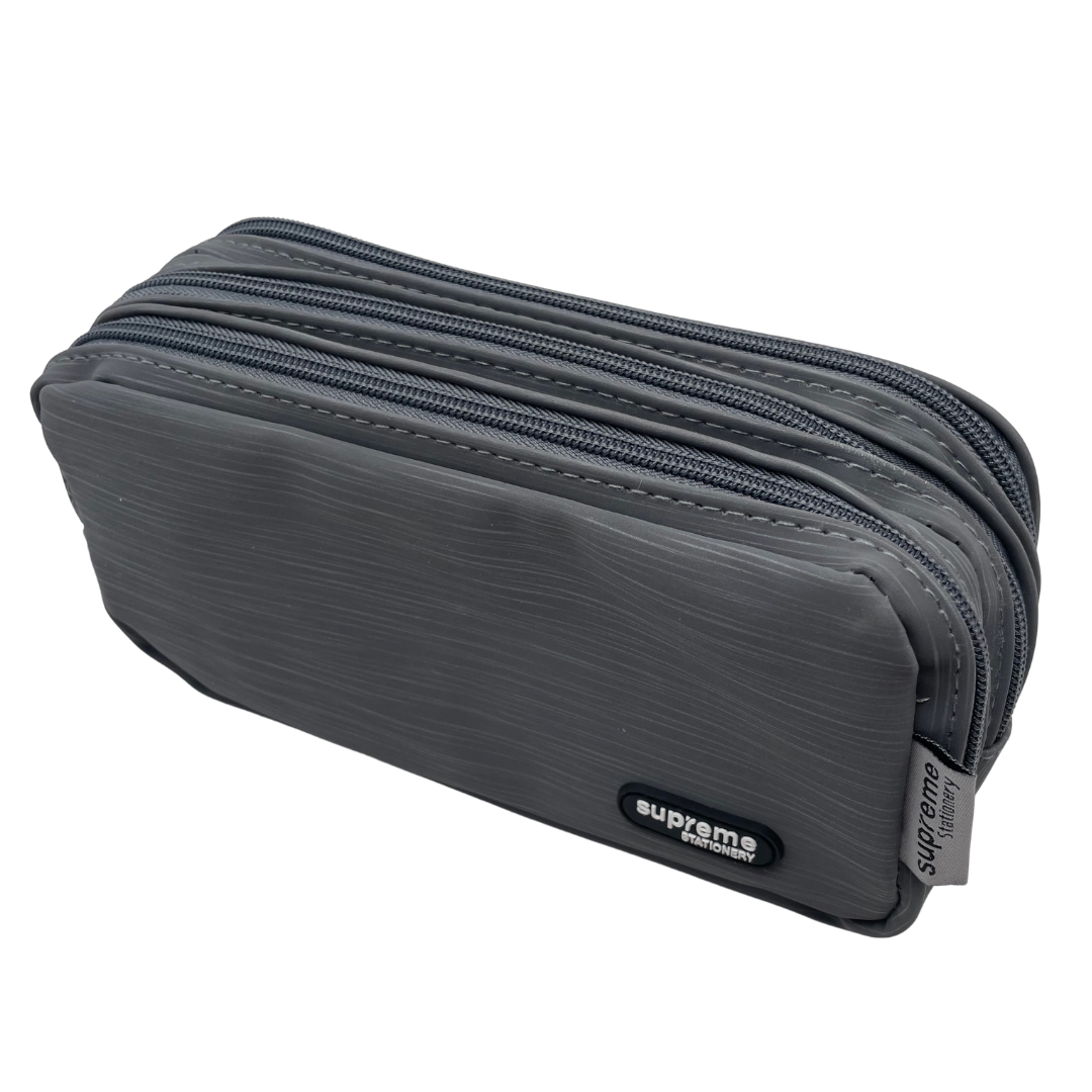 TRIPLE PENCIL CASE DRK GREY (PC-3750)