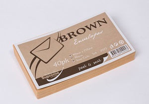 ENVELOPE 3X6 BROWN 40PK (3X6-2923)