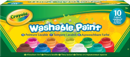 CRAYOLA WASHABLE PAINT X 10 (541205E000)