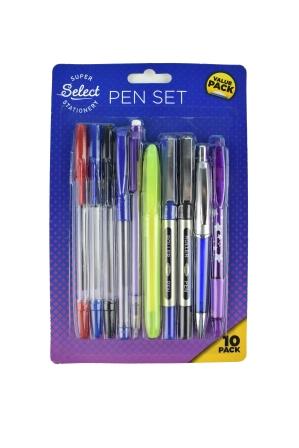PEN/HIGHLIGHTER ASST SET 10PK (PS-5682)