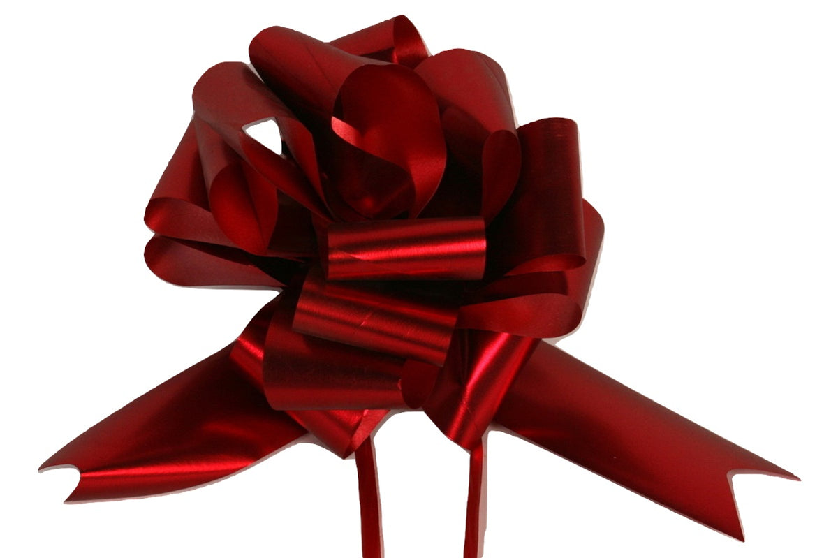 BOW POMPOM RED 48MM X50 (399354)