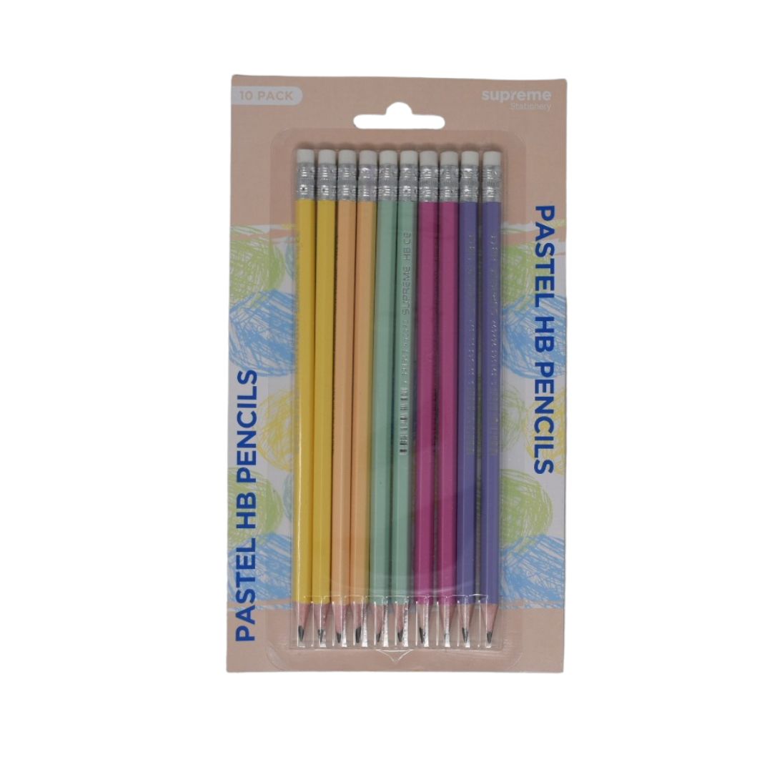 PENCIL HB PASTEL 10PC CARD (HB-2692)