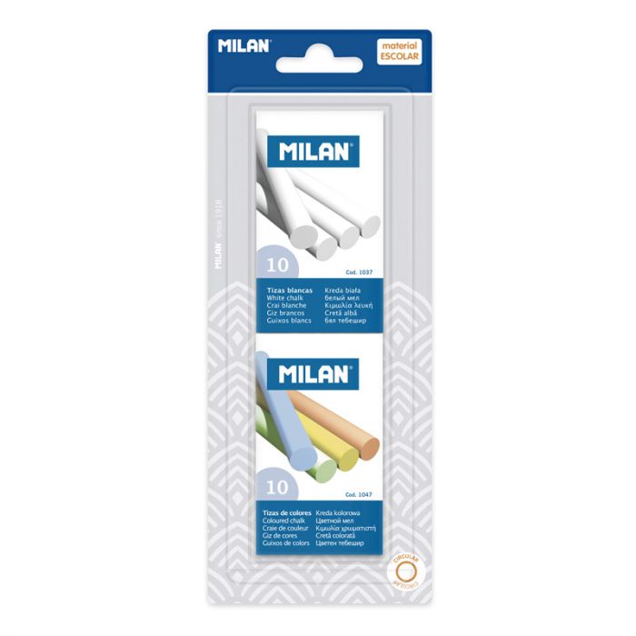 MILAN CHALK 10PK WH & 10PK COL (BWM9167)