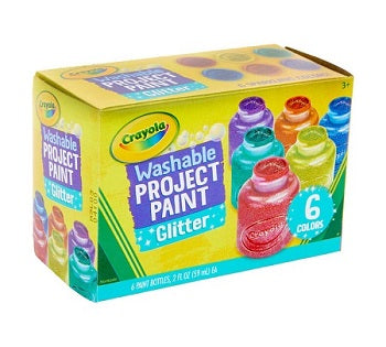 CRAYOLA GLITTER PAINT 6 COL (5424000000)