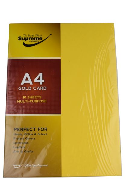 CARD A4 YELLOW 10PK 150GSM (YC-7332)