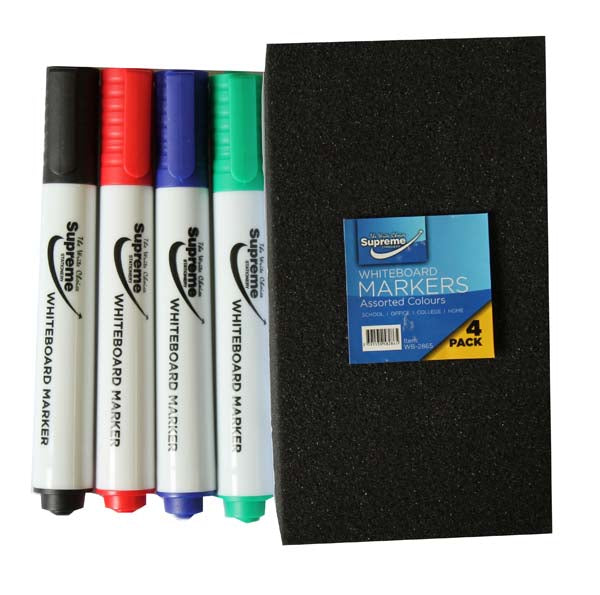 WHITEBOARD MARKERS/ERASER SET (WB-2865)