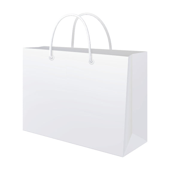 WHITE LUXURY CARRIER BAG 32X10X25C (100)