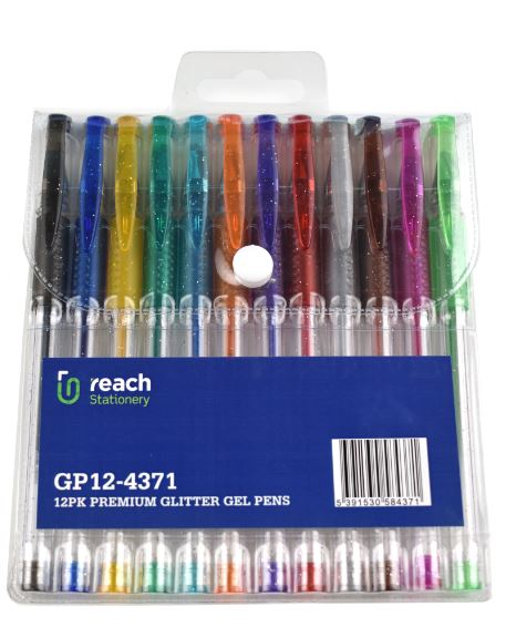 PENS GLITTER GEL 12PK (GP12-4371)