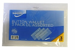 BUTTON WALLET DL CLEAR 3PK (DL-4850)