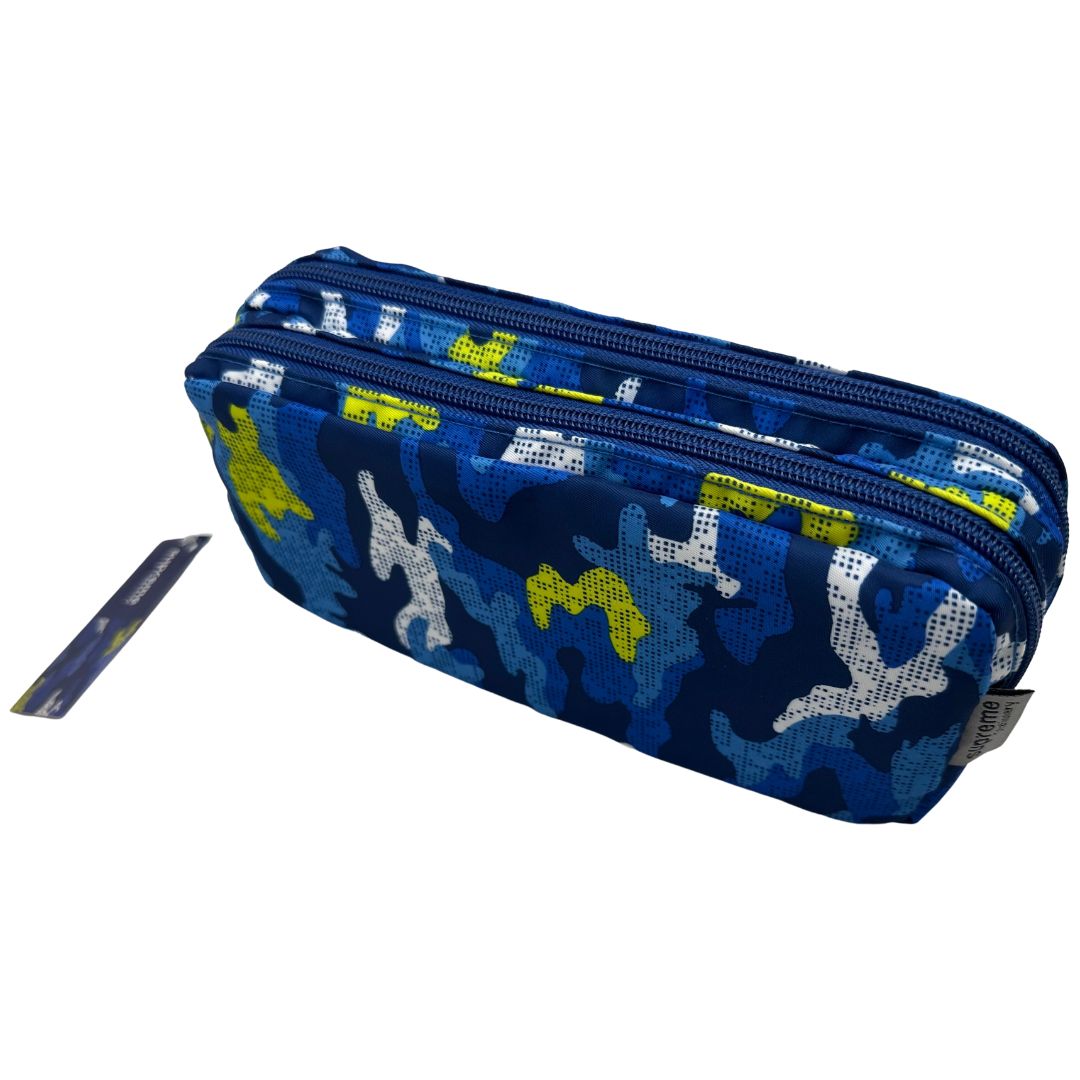 DOUBLE PENCIL CASE MIX CAMO (PC-7536)