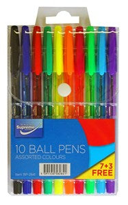 BALL POINT PENS ASST 10PK (BP-2841)