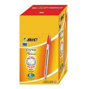 BIC CRISTAL PENS RED 50PK (847899)