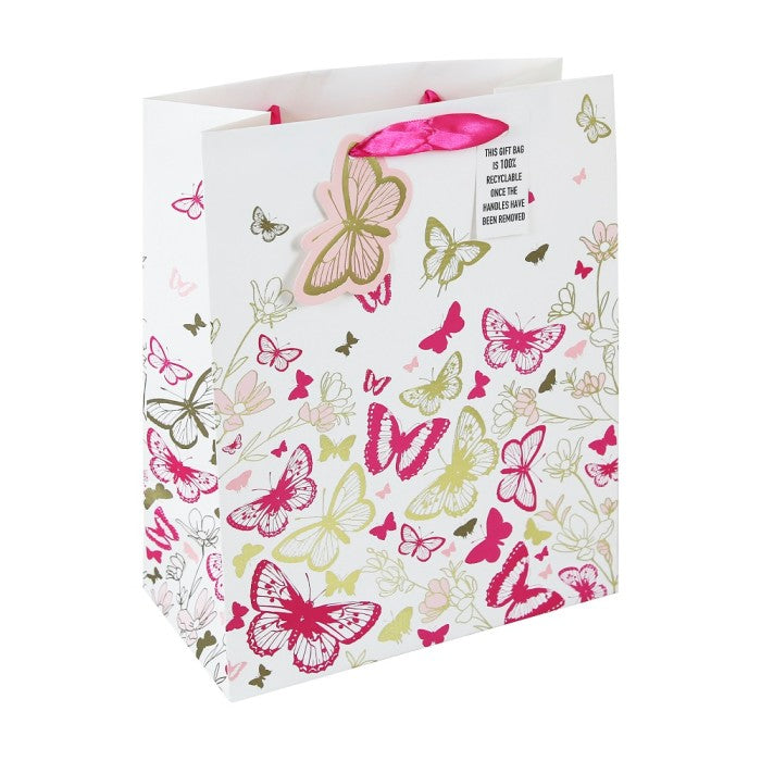 GIFT BAG FEMALE BUTTERFLY LG (33982-2C)