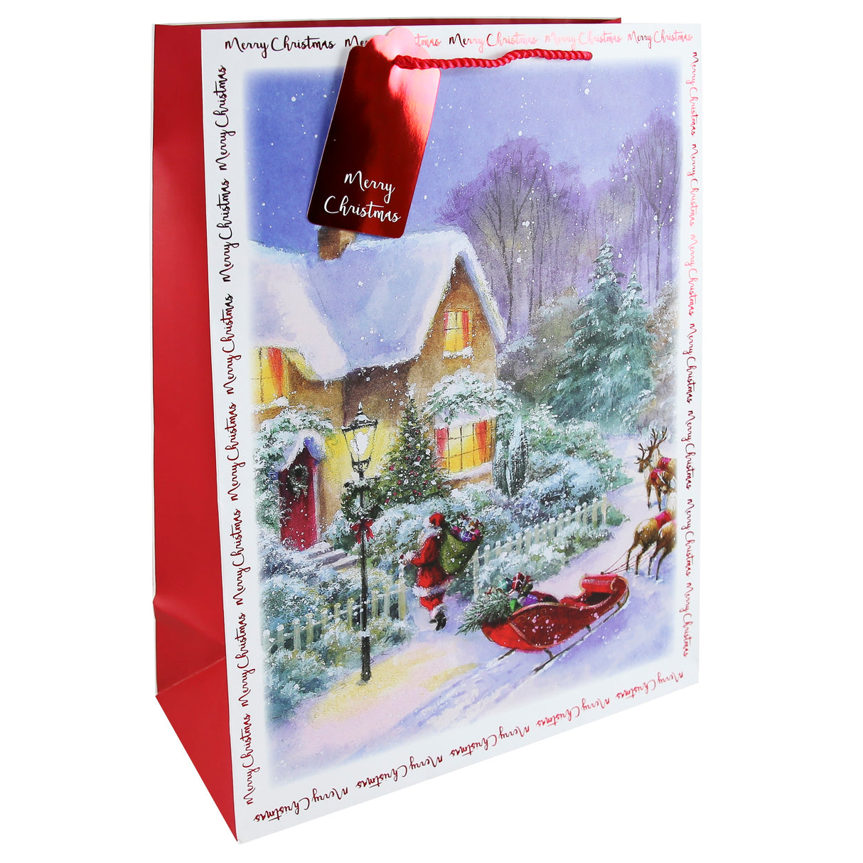 GIFT BAG XMAS EVE SCENE XL (X-31247-1WC)