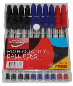 BALL POINT PENS ASST 10PK (BP-6739)