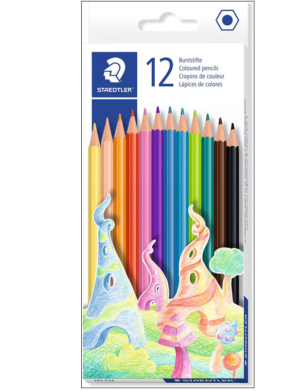 STAEDTLER 12 WOODFREE CLR PENCL (175C12)