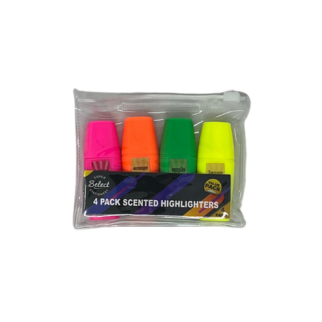 HIGHLIGHTERS MINI 4PK SCENTED (HL4-6205)