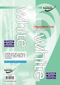 CARD A4 WHTE 40PK 120GSM (WC-4692)