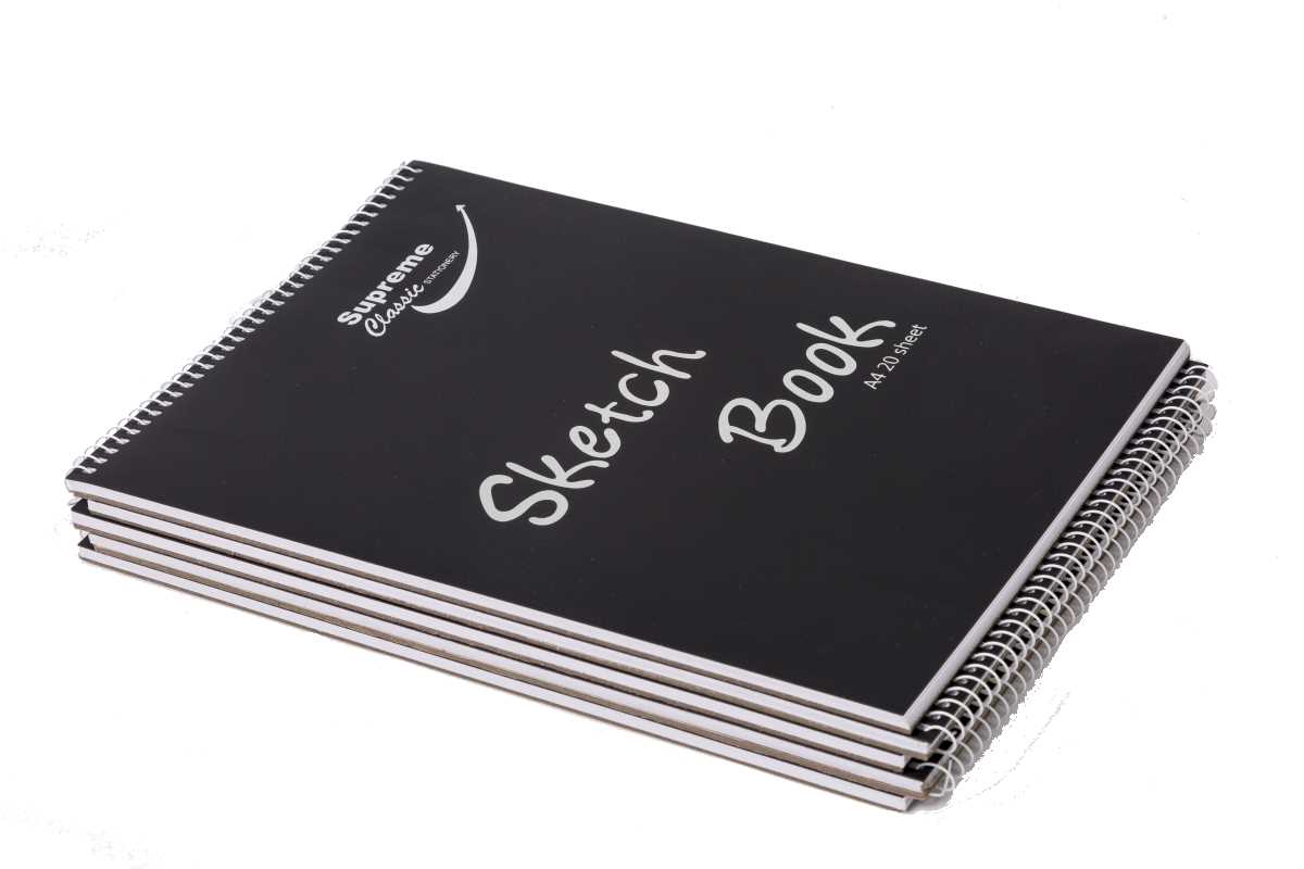 SKETCH PAD SPIRAL BK A4 135 20 (SK-9564)