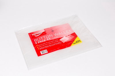 BUTTON WALLET A3 CLEAR 3PK (A3-1772)