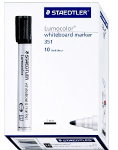 STAEDTLER W/BOARD MARKER BLK BOX (351-9)