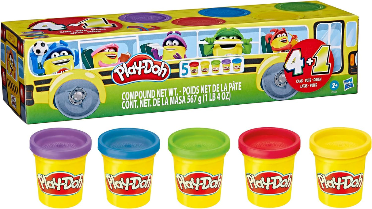 PLAY DOH 4+1 FREE 112G POTS (F7368)