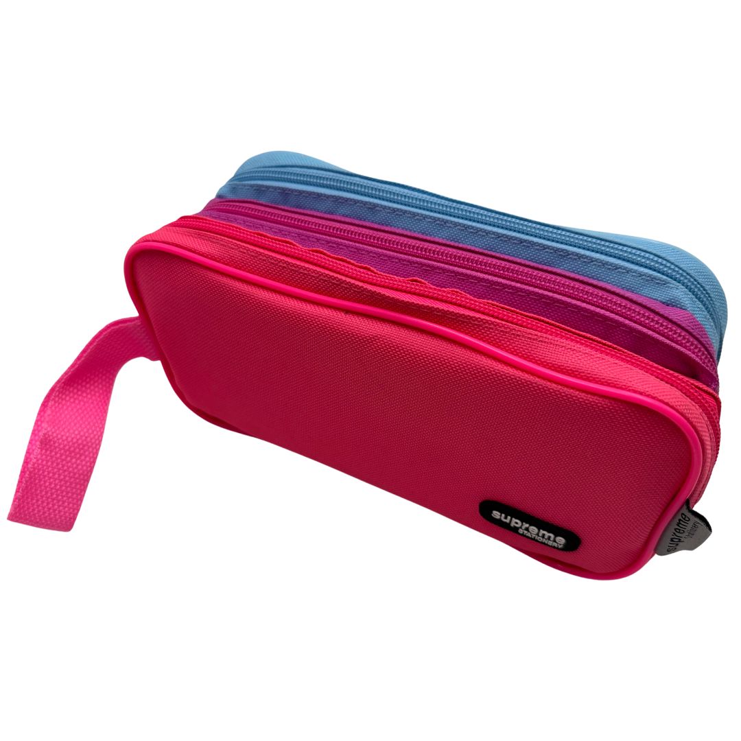 TRIPLE PENCIL CASE GIRL BRIGHT (PC-6416)