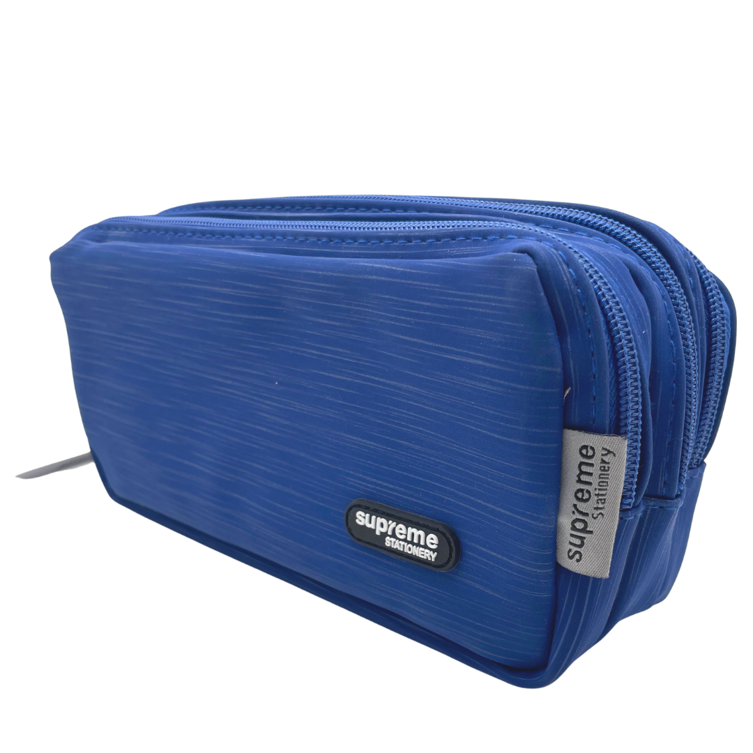 TRIPLE PENCIL CASE ROYAL BLUE (PC-3736)