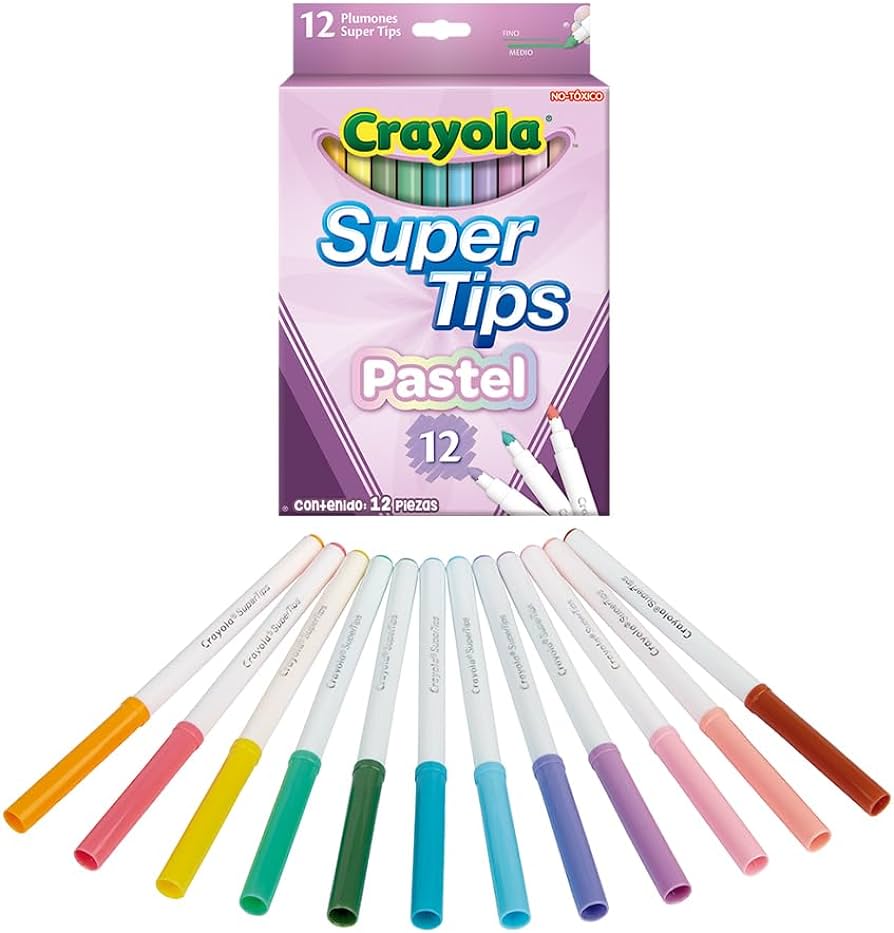 CRAYOLA 12 PASTEL SUPERTIPS