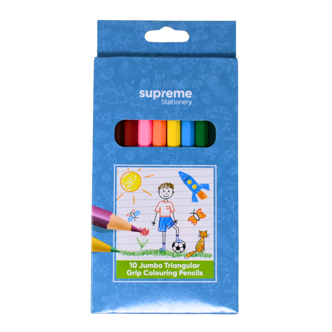 COLOUR PENCIL 10PK JUMBO TRI (CP-3224)