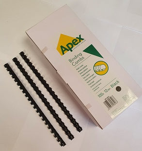 12MM PLASTIC BINDING COMB 100PK(6201101)