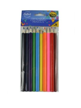 COLOUR PENCILS TRIANGULAR 10PK (CP-5231)